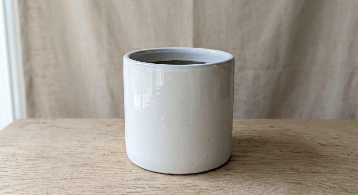 Ceramic Planter (White, 10 inch)