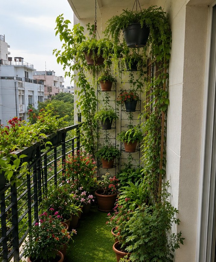 Apartment balcony revival — after Garden Sathi care